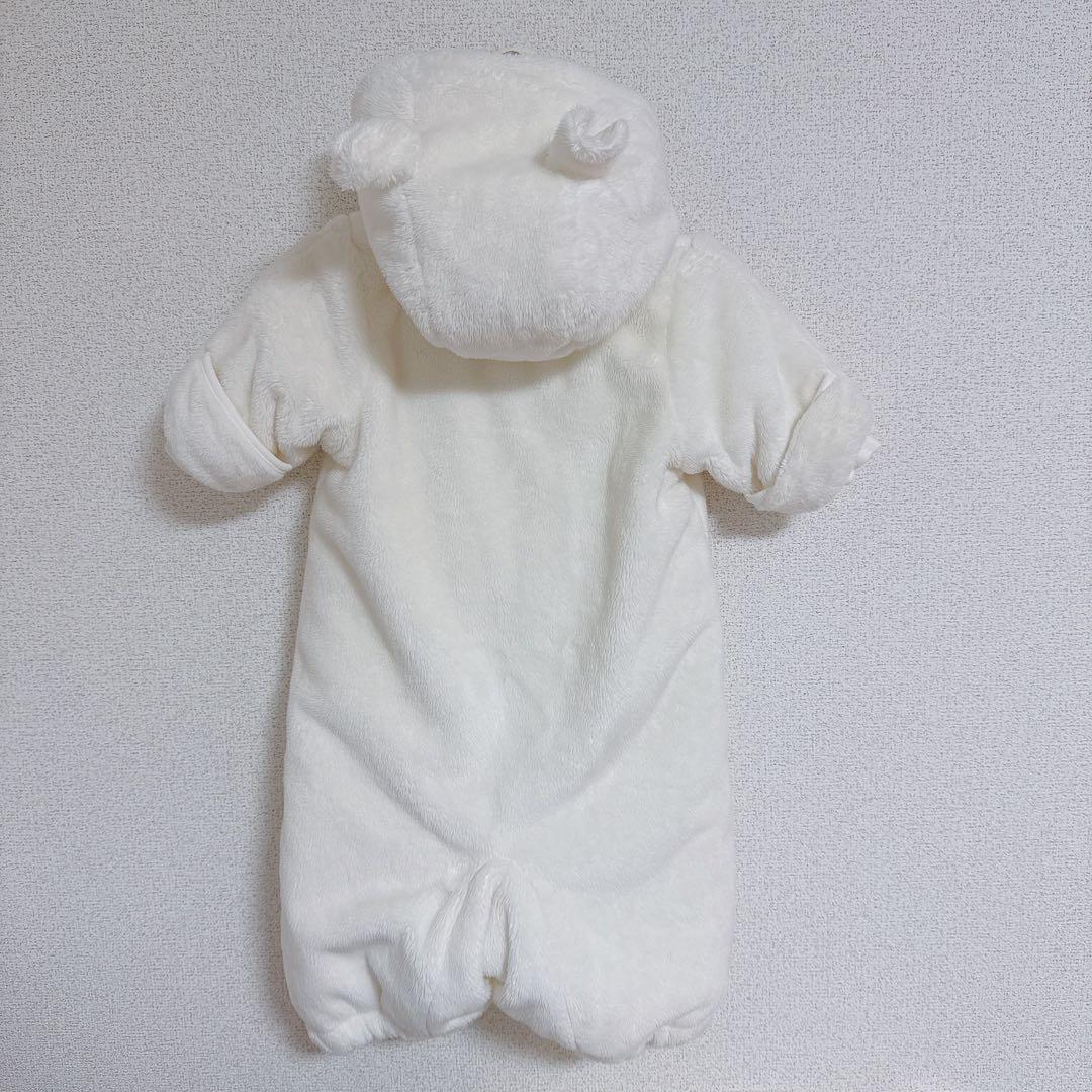 【新品同様】ファミリア　ジャンプスーツ　おくるみ　ファー