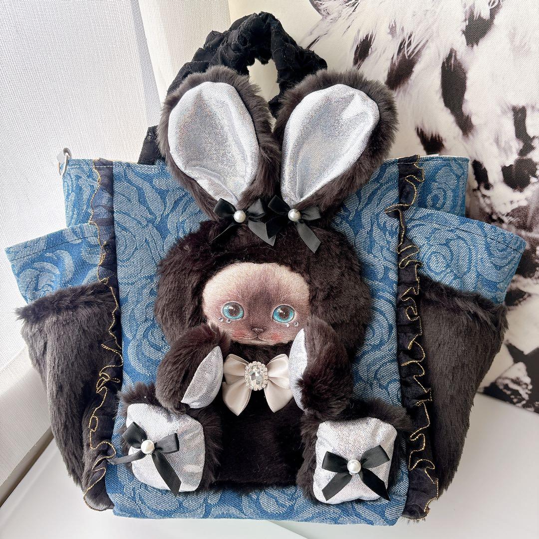 ゆ*ら様 コヤンイサムチョン　薔薇柄クラウディちゃん　ブラックファー