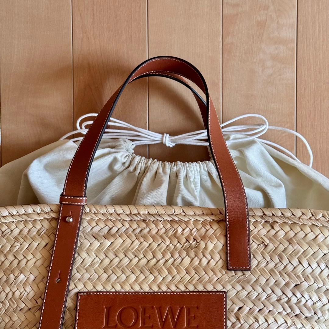 LOEWEロエベ バスケット かごバッグ ナチュラル/ブラウン 保存袋