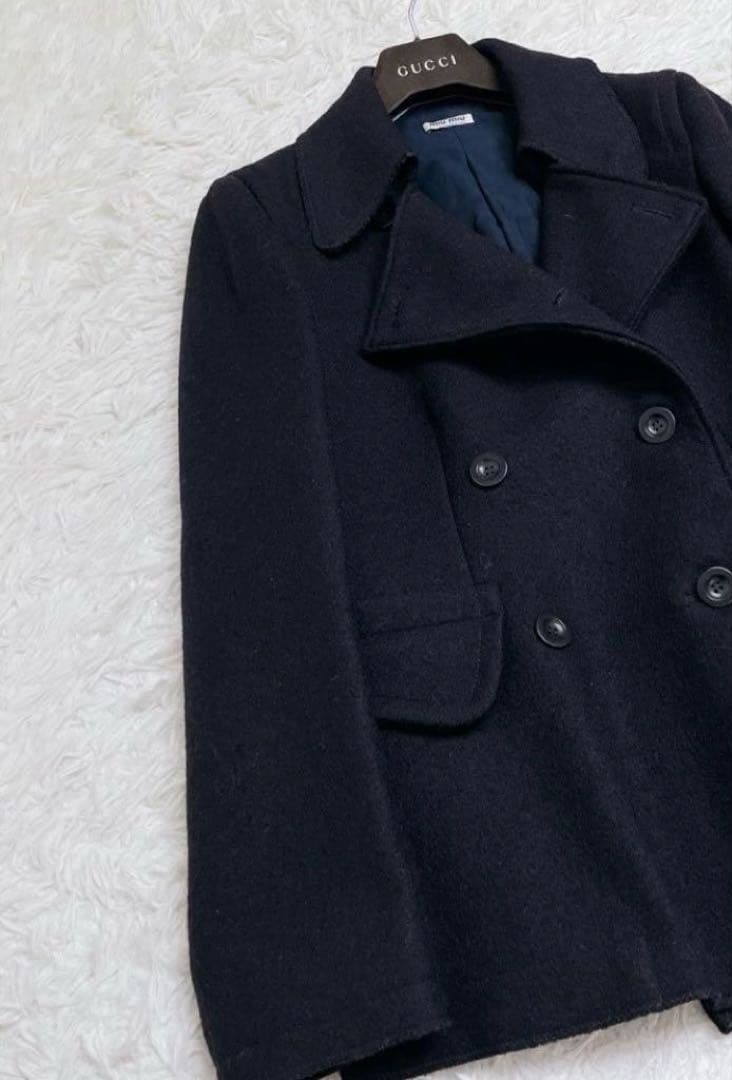 年始セール❣️ miumiu ナポレオン ジャケット Pコート ショート ウール