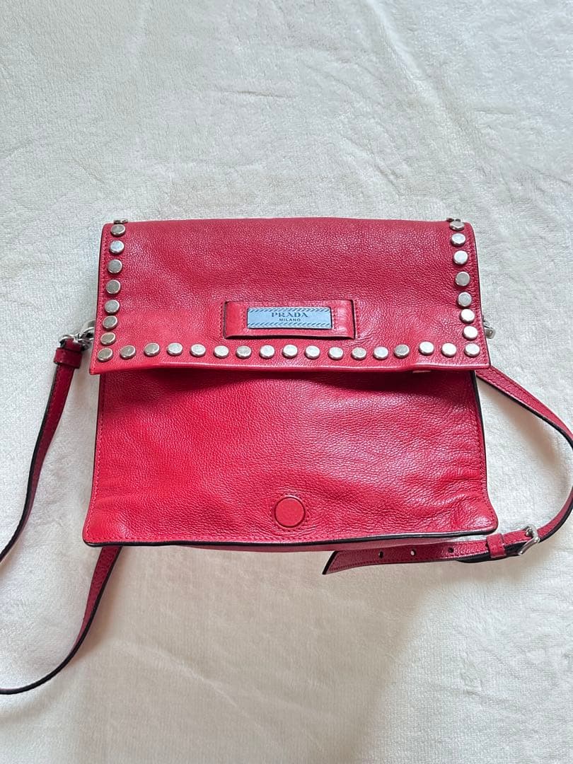 PRADA エチケット 2WAYバッグ 斜めショルダーバッグ レザー