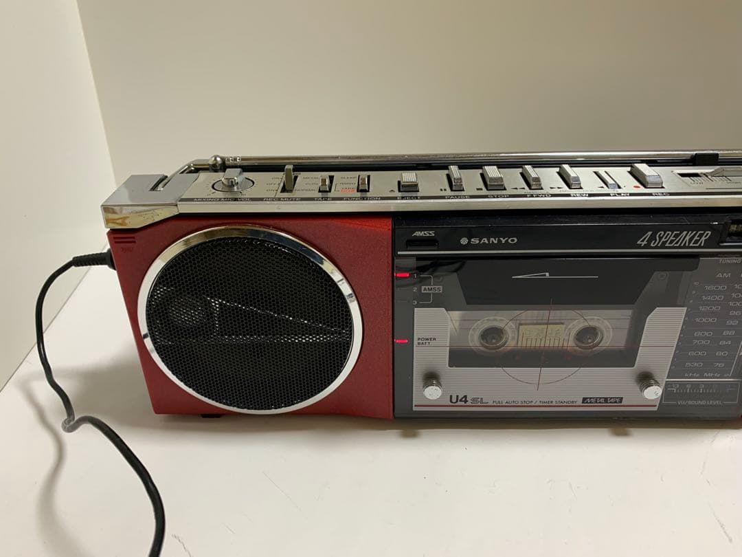 SANYO MR-U4SL FM/AM ステレオラジオカセット 動作美品