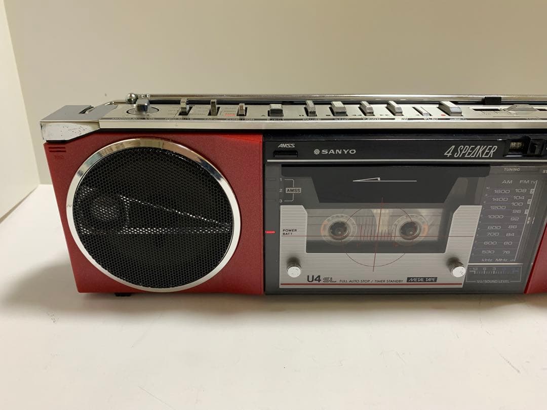 SANYO MR-U4SL FM/AM ステレオラジオカセット 動作美品