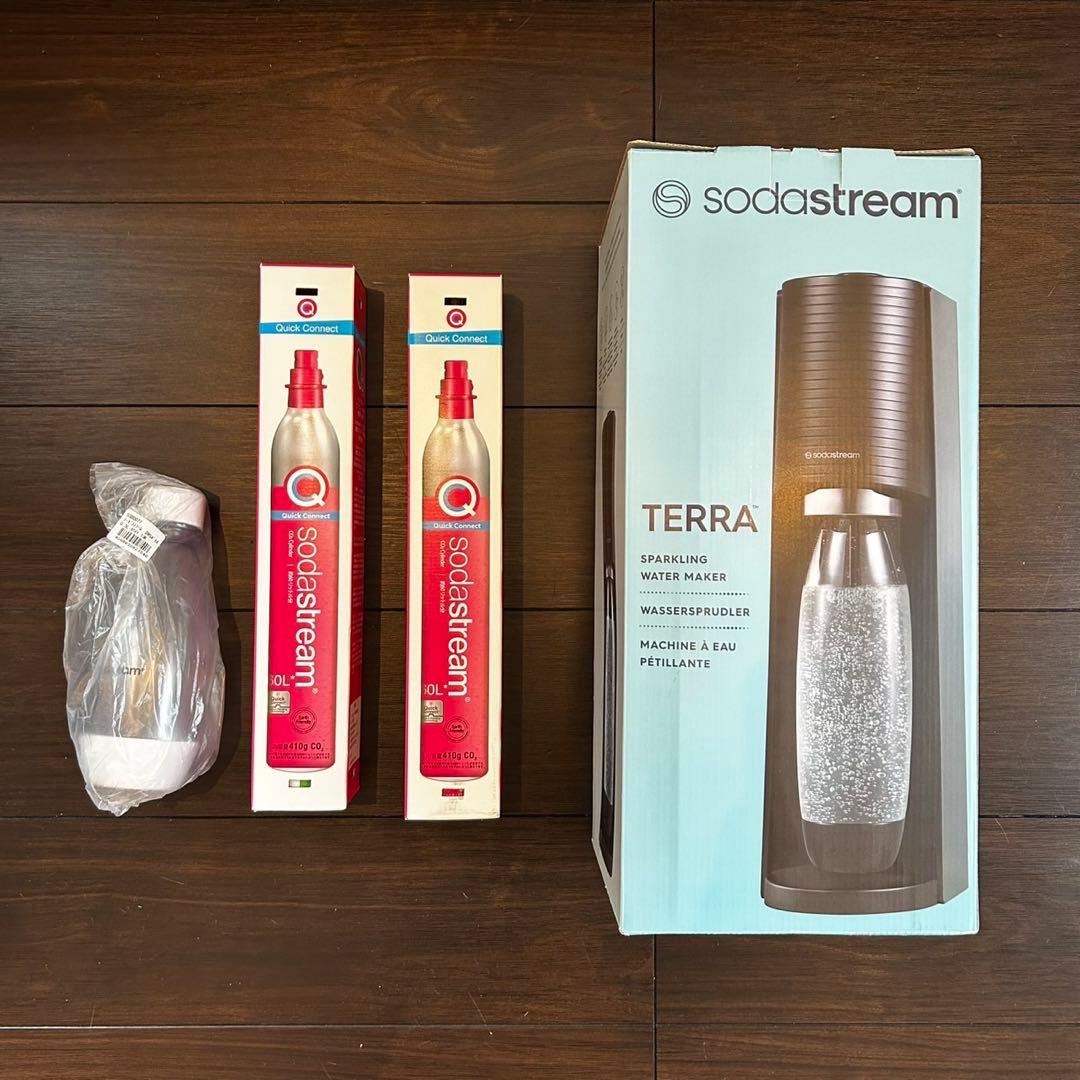 SodaStream TERRA ソーダストリーム テラ ガスシリンダー追加2本