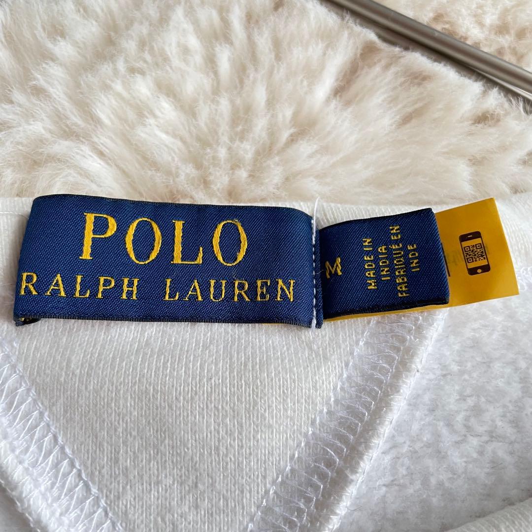 美品　ポロラルフローレン　現行　M ポニー　スウェット　トレーナー　裏起毛　白
