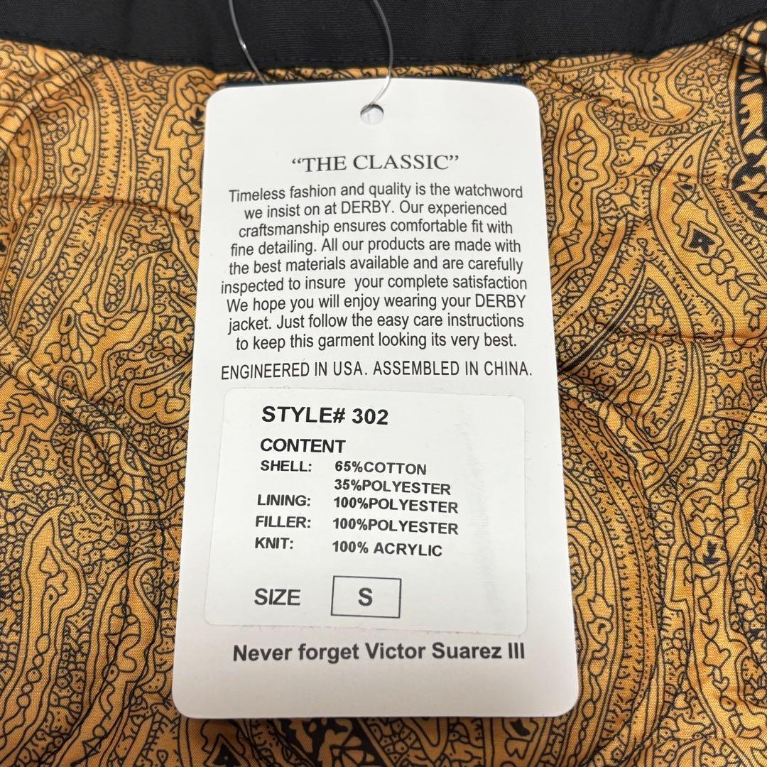 希少❗️新作‼️ダービーオブサンフランシスコ ダービーベスト 黒 S 短丈 キムタク