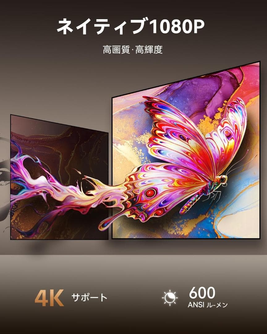 【値下げ！】Polocsh 1080P FHD プロジェクター 本体【新品】