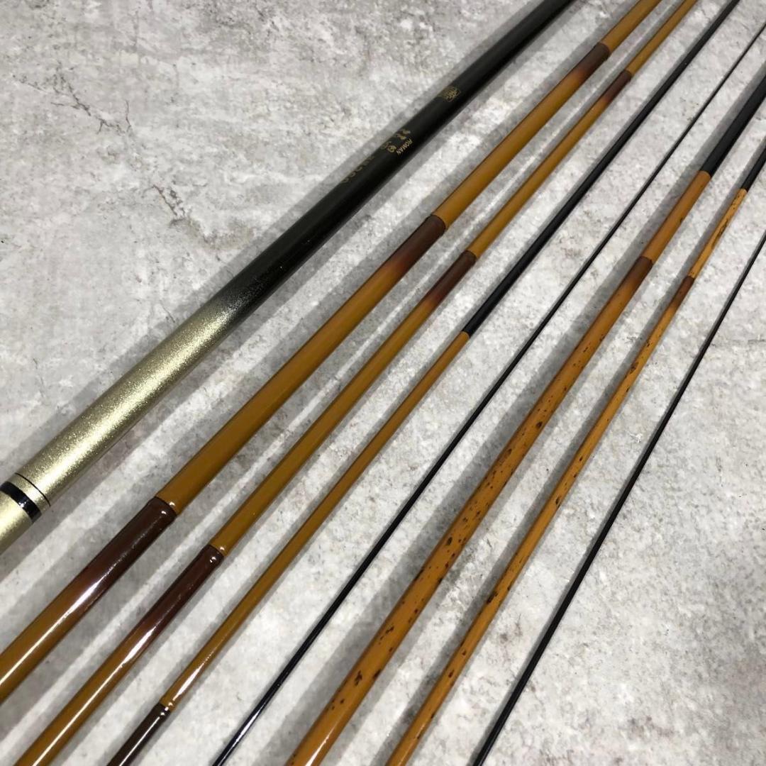 美品 ヘラ竿 3本セット 浪漫 360 紫連峰 暁カーボン 釣竿 のべ竿 ロッド