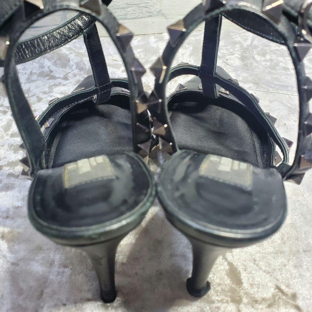 【ワケ有良品】VALENTINO 23cm パンプス ロックスタッズ 黒 36