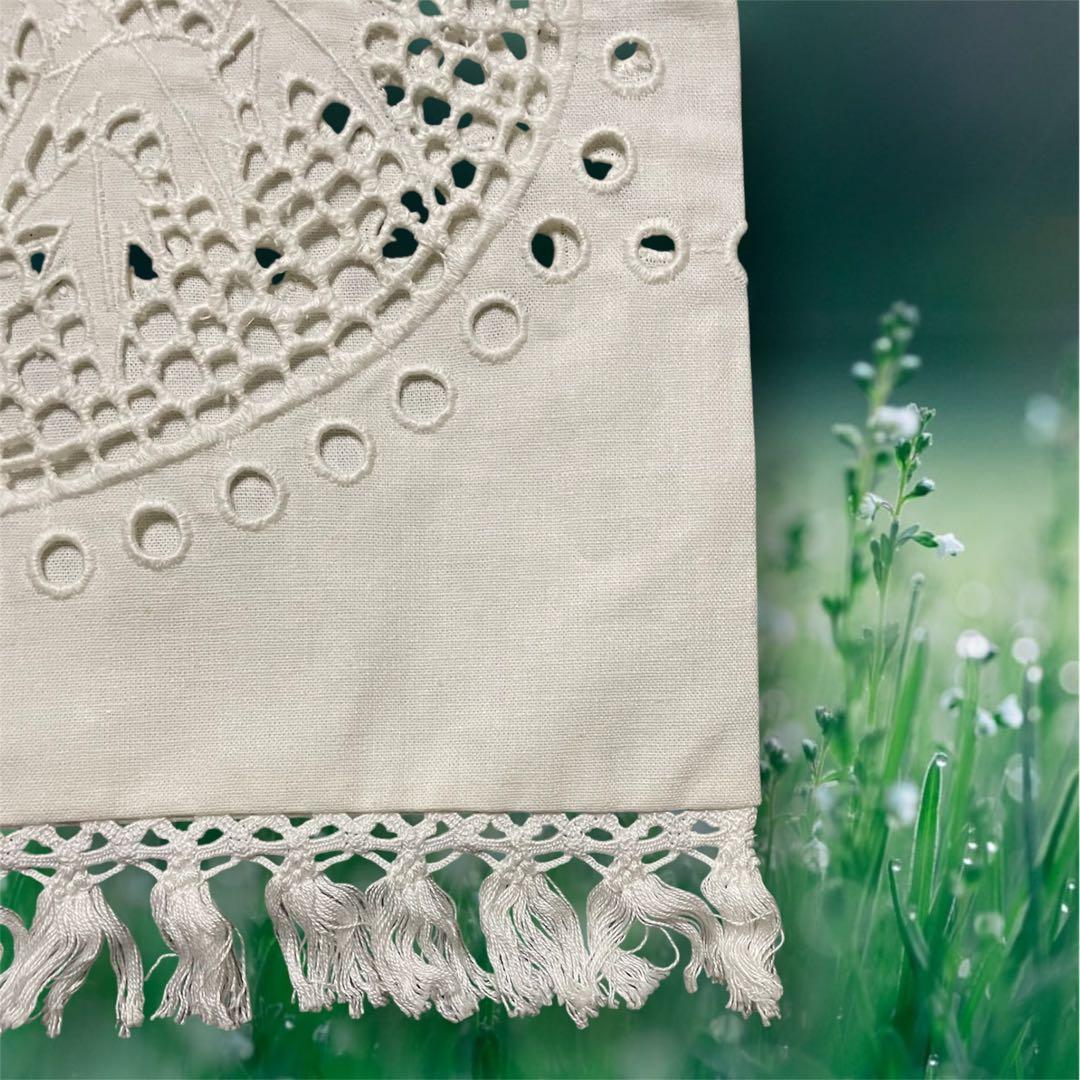 ミューベル MUVEIL窓辺レースバッグ 花 モチーフ A4サイズ フリンジ