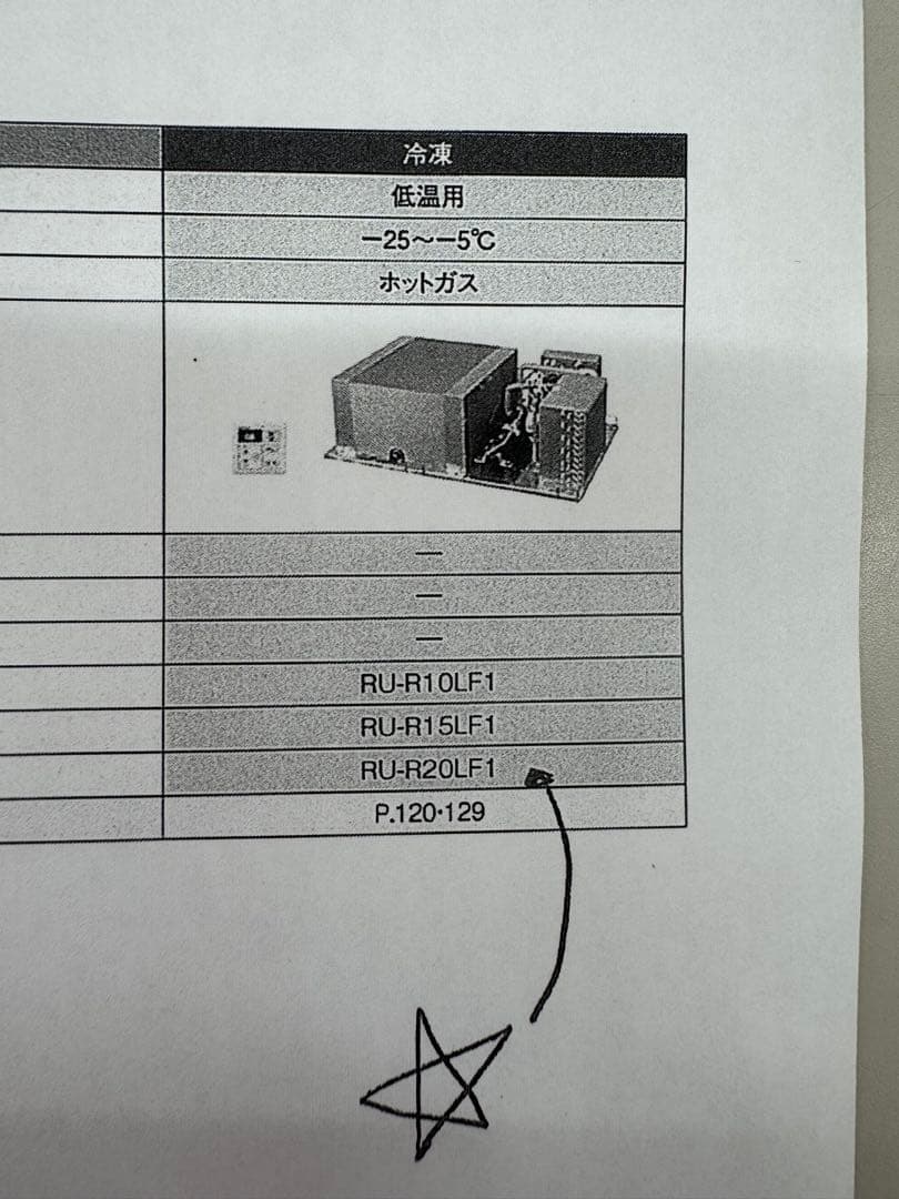 【新品未使用】RU-R20LF1 冷凍冷蔵ユニット　天井据付一体型定速機