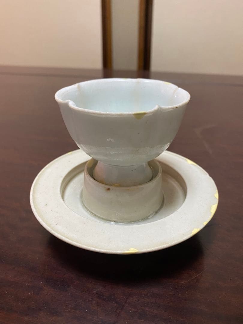 中国　宋　湖田窯　青白磁　盃　盃台