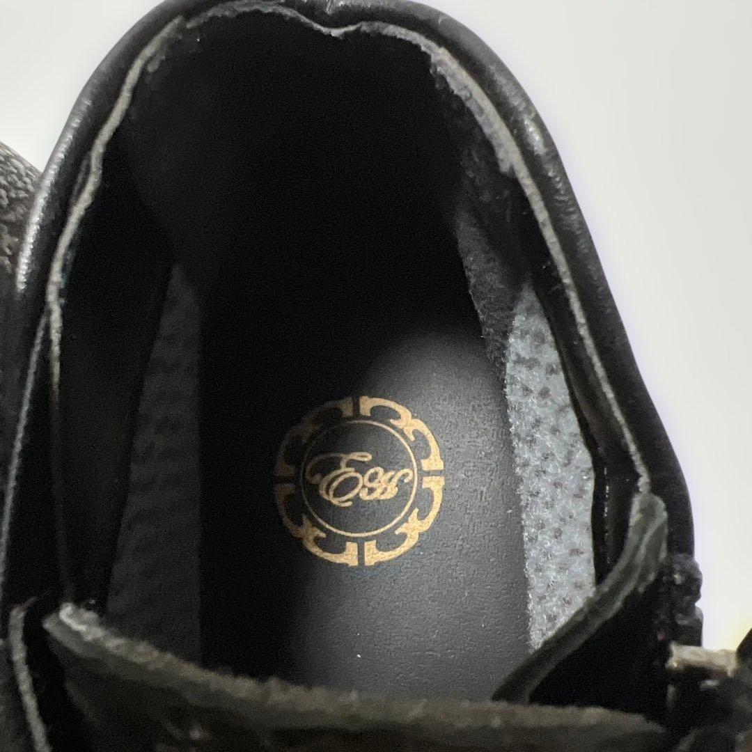 エクセルヒューマン・ブラックハイカットシューズ・本革・２１.5CM