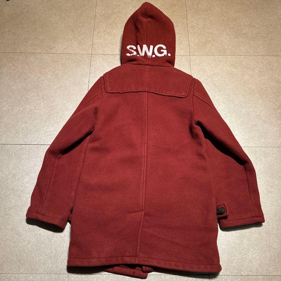 Swagger ダッフルコート　ウール　赤　y2k 00s ストリート　M