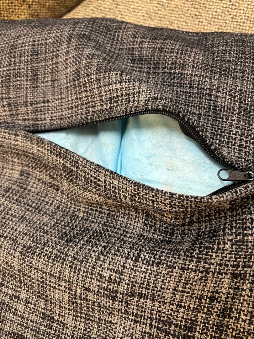 カバーリング式　ファブリックカウチソファ　クッション1個付き