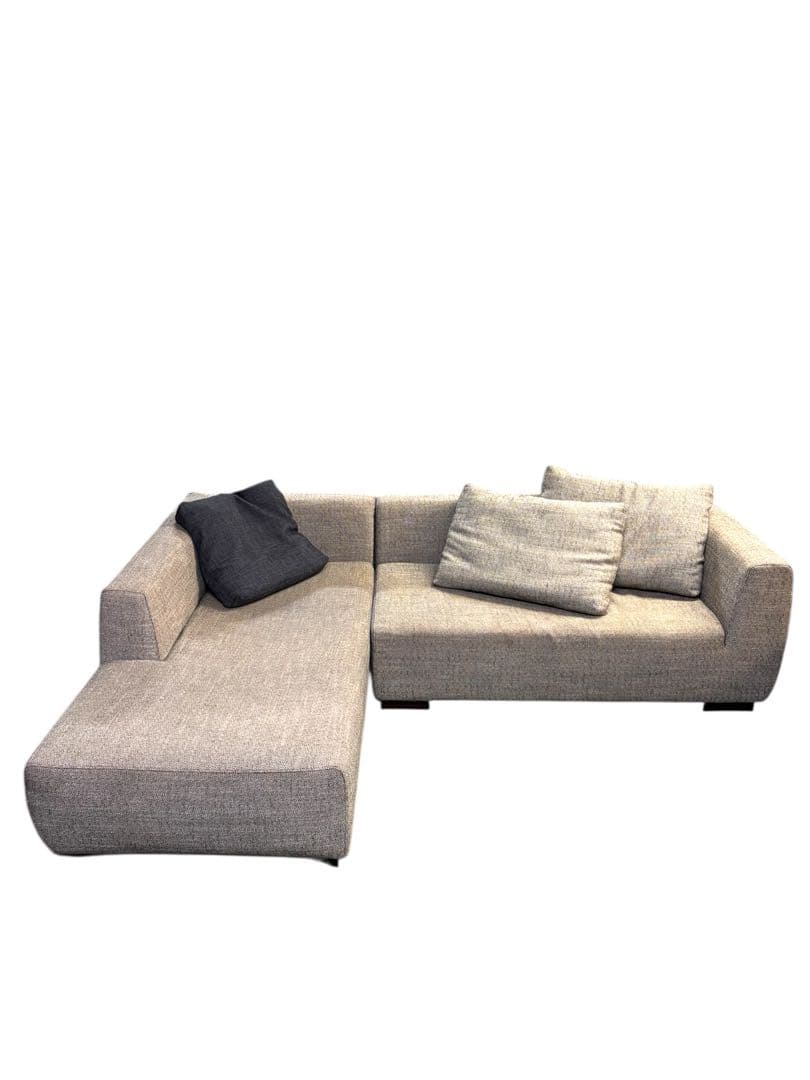 カバーリング式　ファブリックカウチソファ　クッション1個付き