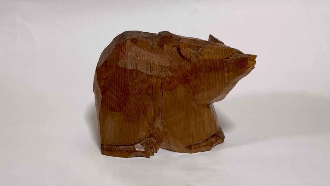 木彫り熊　八雲　2体セット【茂木多喜治作・加藤貞夫作】