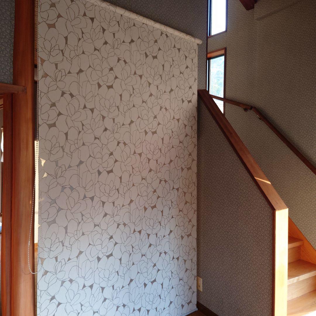 【タチカワブラインド】花柄ホワイトブラインド