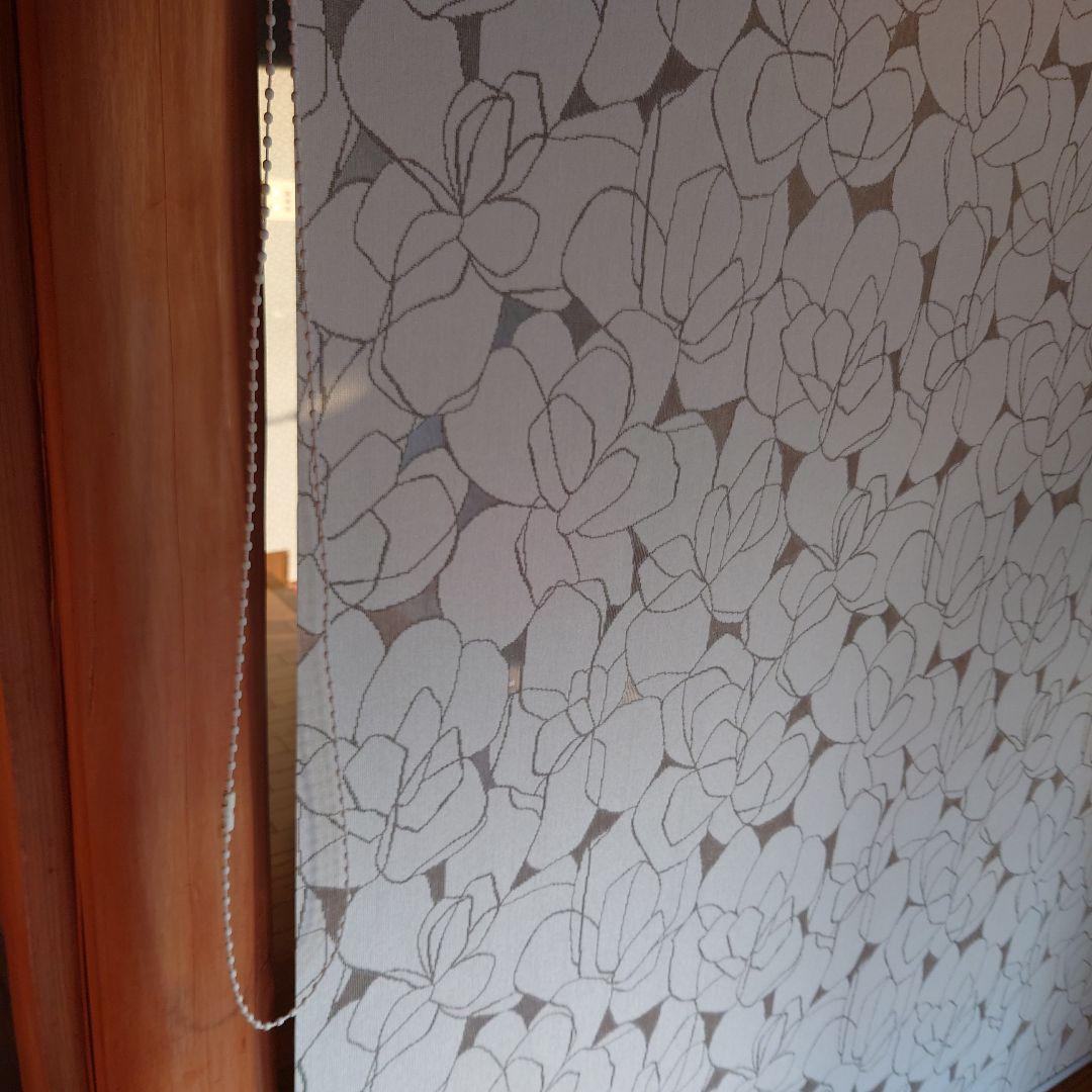 【タチカワブラインド】花柄ホワイトブラインド