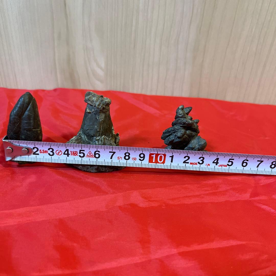 【和歌山古谷石3点セット】自然石 盆石　鑑賞石　置物　天然石