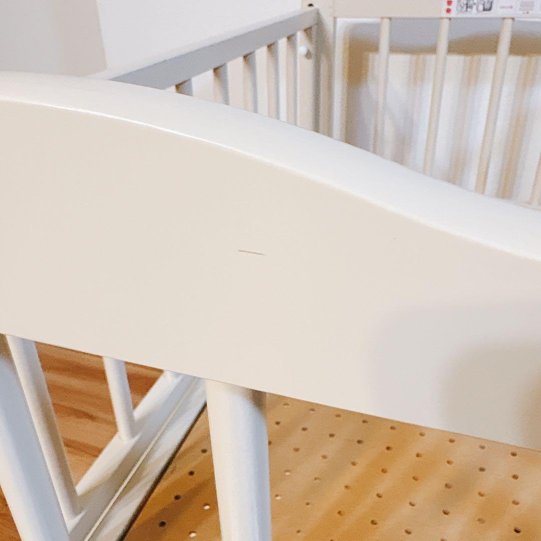 ✨送料無料✨ キンタロー ミニ アン ホワイト ミニ ベビーベッド 下段収納付き