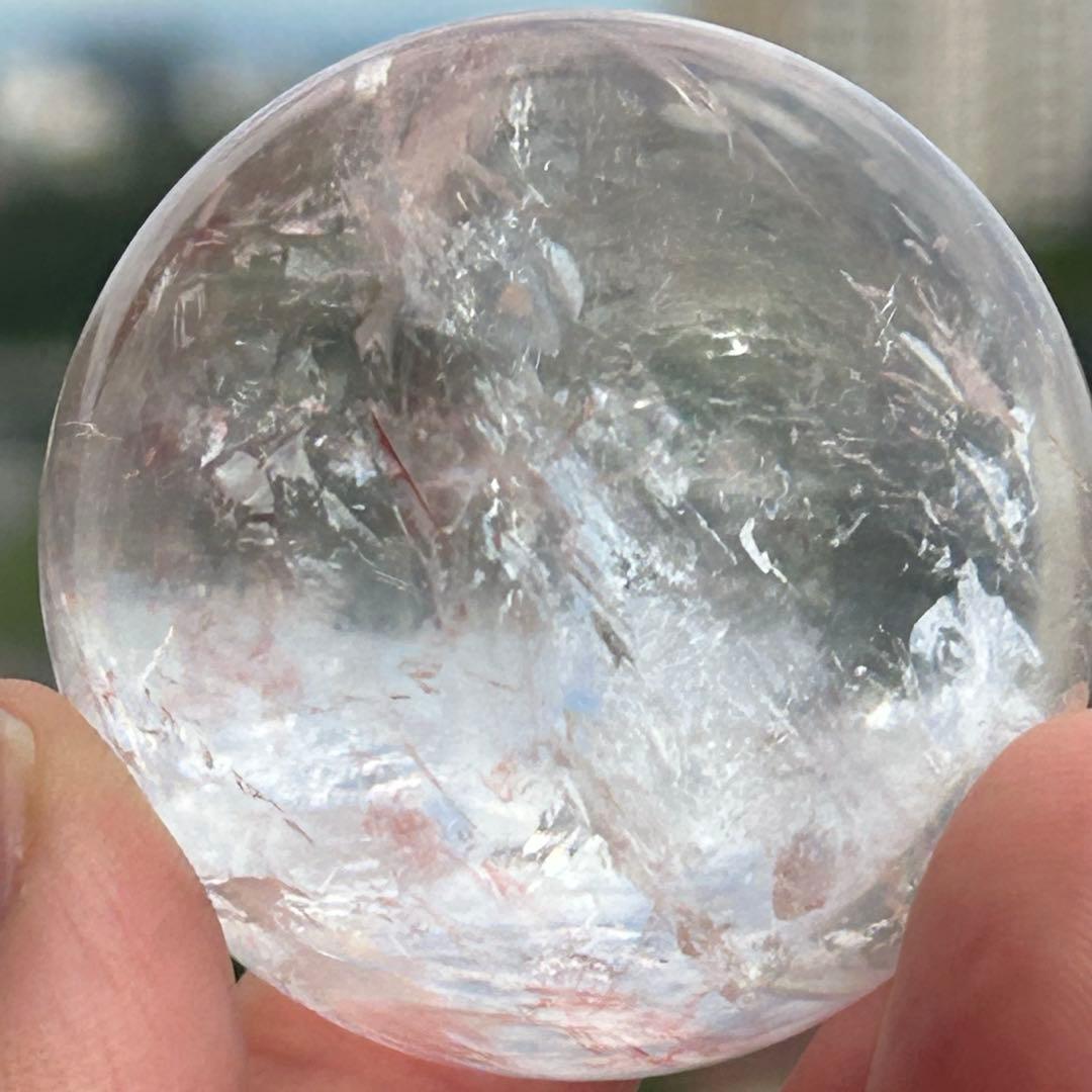 ピンククォーツ ピンクアゼツライト スフィア 天然石 置物