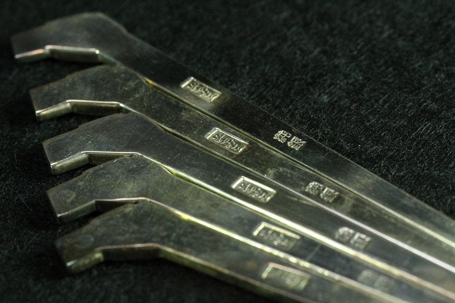 金谷五良三郎 南陵結び黒文字 銀製 スティック 重43g 共箱(K-XA805)