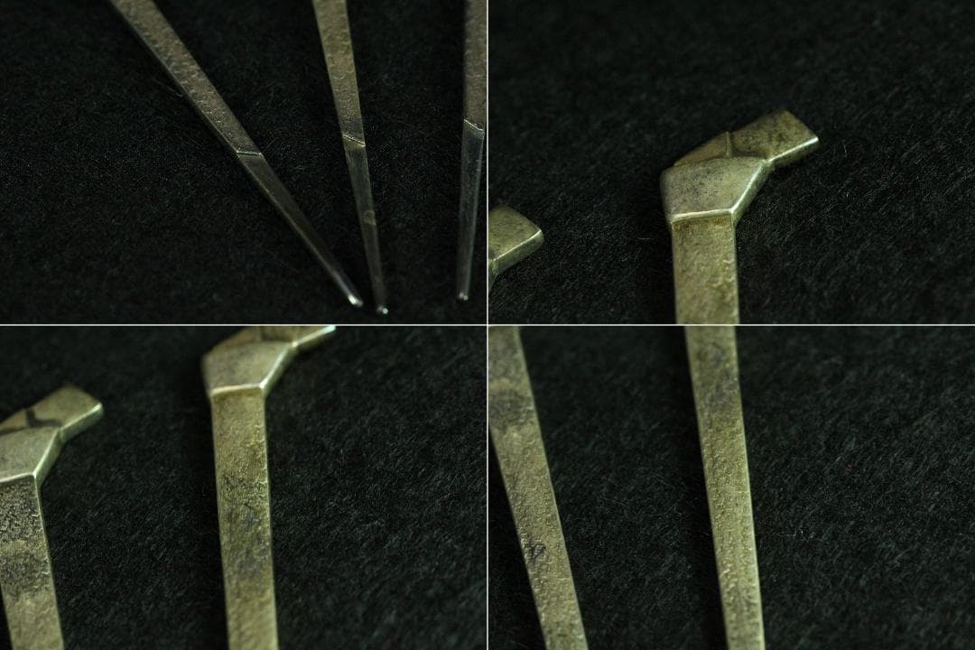 金谷五良三郎 南陵結び黒文字 銀製 スティック 重43g 共箱(K-XA805)
