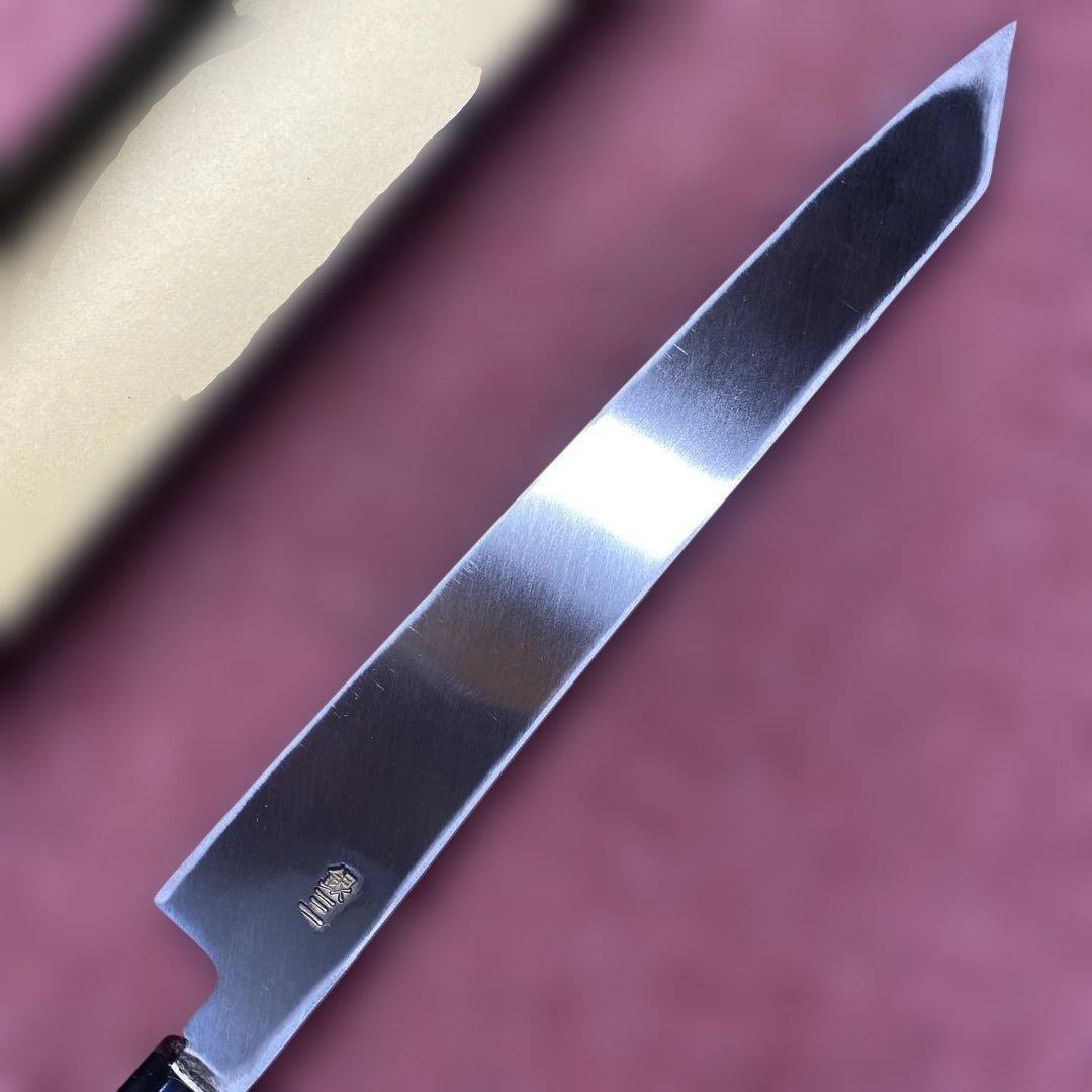銀三　勘所切付柳刃包丁　240㎜ 8寸