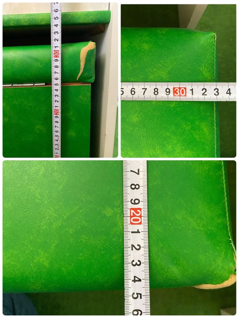 ドレッサー 鏡台 昭和レトロ 当時物 レトロポップ インテリア 緑 グリーン