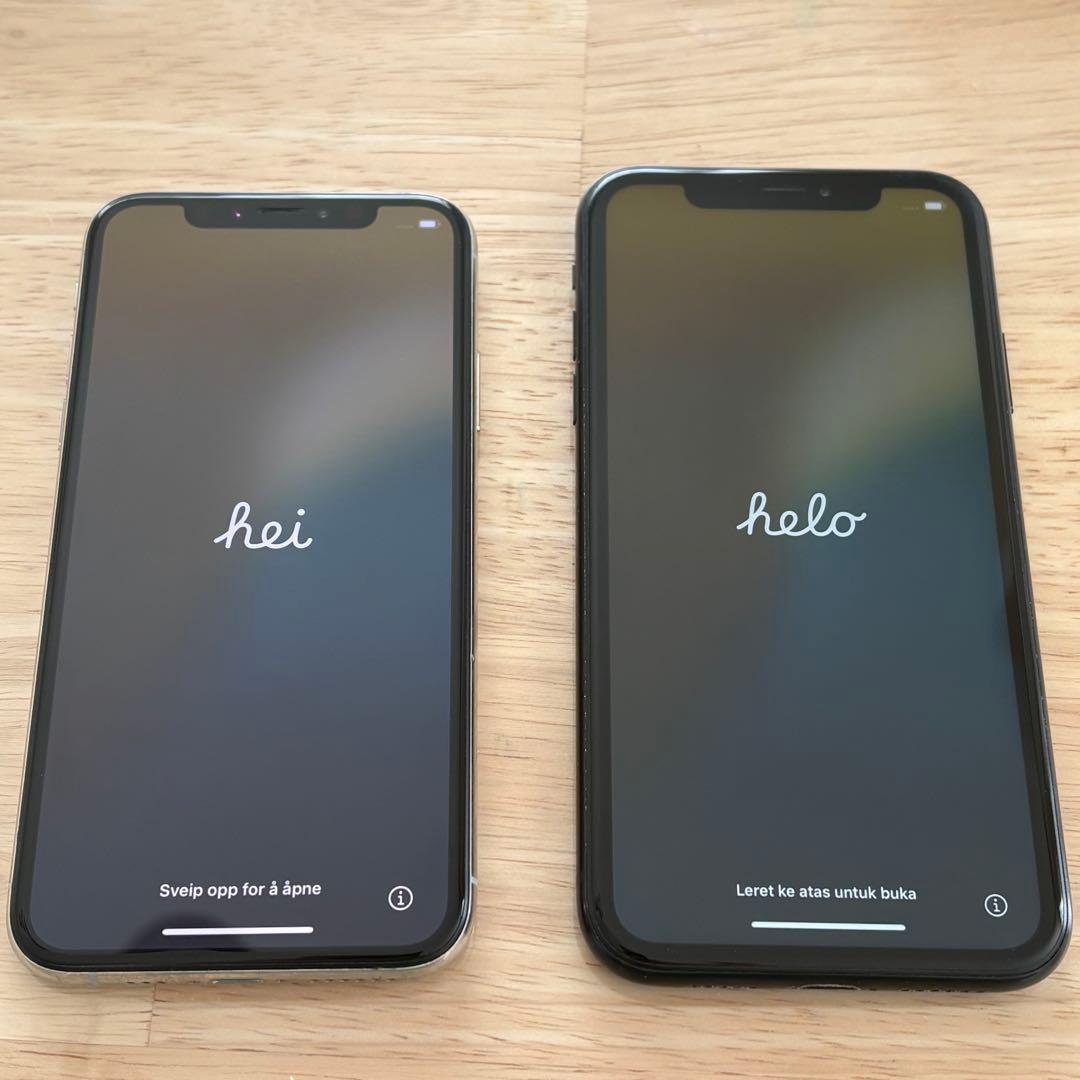 iPhone 本体 XS シルバー XR ブラック 64GB 2台セット