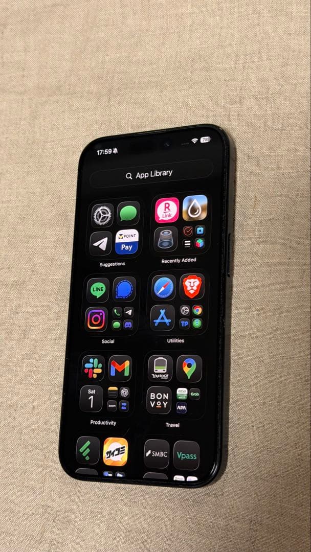 iPhone 15 Pro ブルー SIMフリー 画面フィルム&ケース付