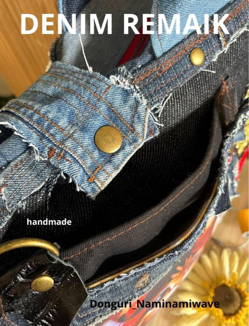 ゆぴさま❤️pagesになります。デニムリメイク❤️フリル付トート＆クラッチ２点