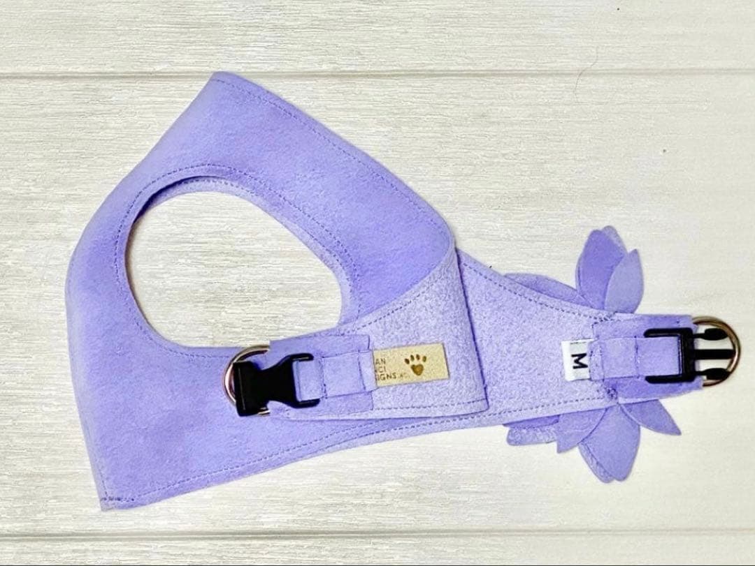 【新品未使用】スーザンランシー　ボディハーネス　小型犬・子猫用 紫の花装飾