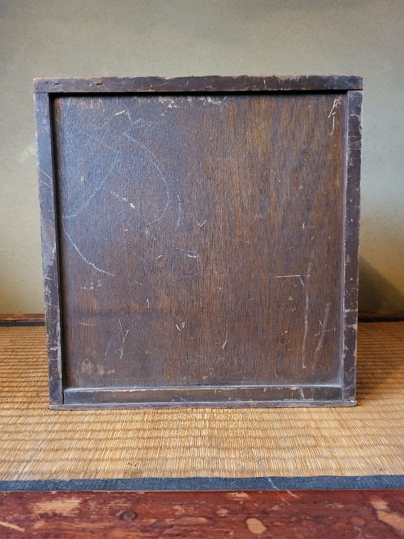 蛇腹 木製 収納 ボックス　引き出し付き　ヴィンテージ　アンティーク