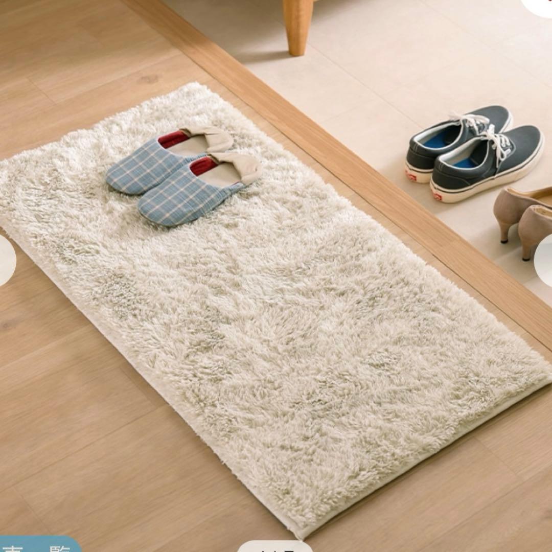 美品　アイリスオーヤマ　シャギージョイントラグ JTR-S5010 べージュ