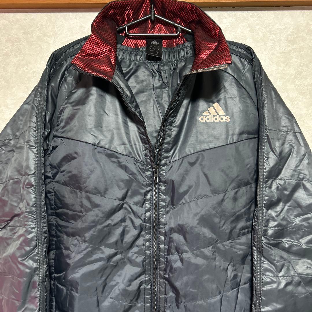 adidas 軽量・保温ウォーマー セットアップ O（XL）/ガンメタリック