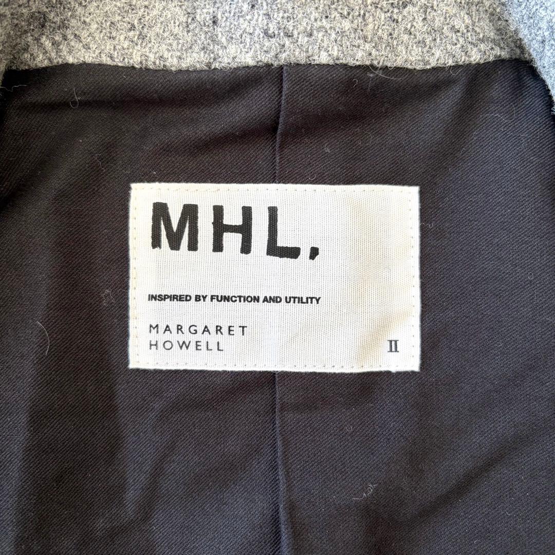MHL. エムエイチエル ウール Pコート ダブルブレスト