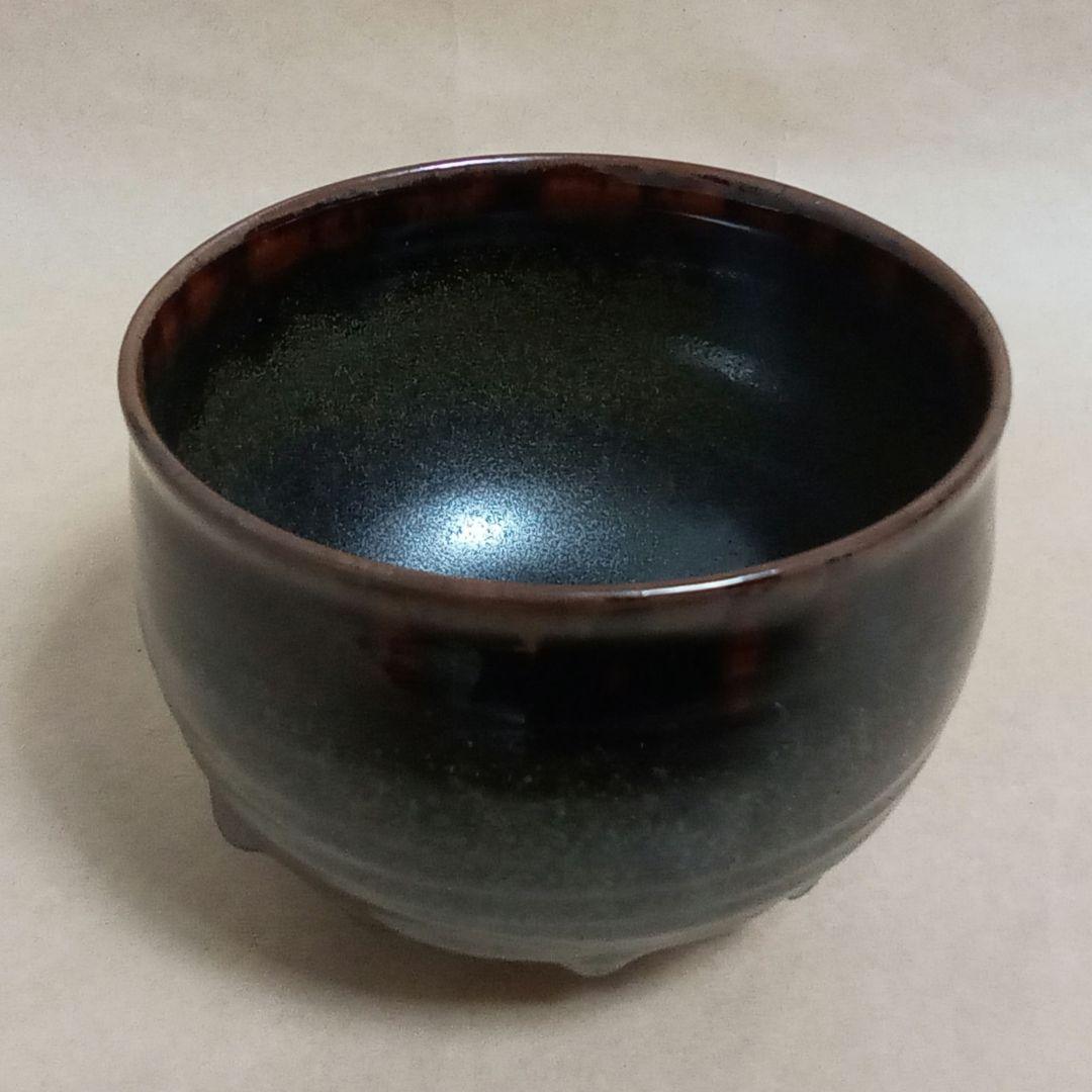 抹茶茶碗　虫明焼　黒井一楽