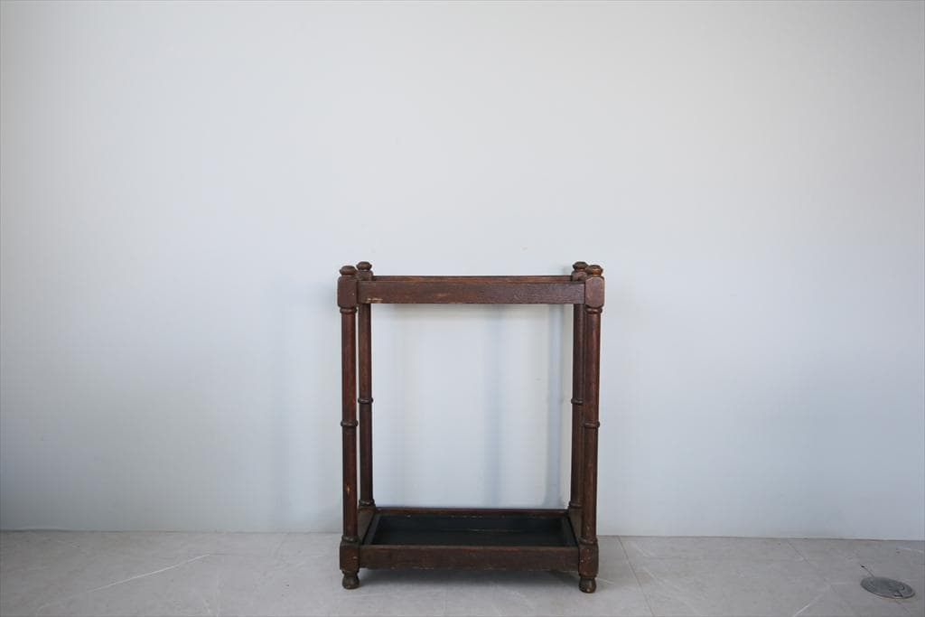 英国アンティーク木製傘立て/アンブレラスタンド/玄関インテリア(92-69)