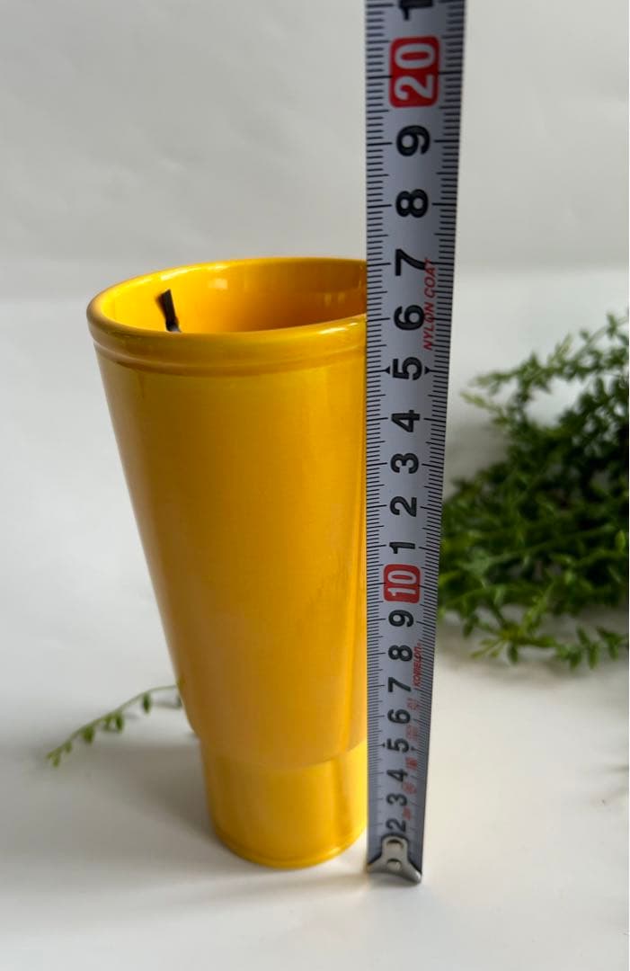 中村翠嵐造 黄交趾 砧 花生　花入 花器 共箱