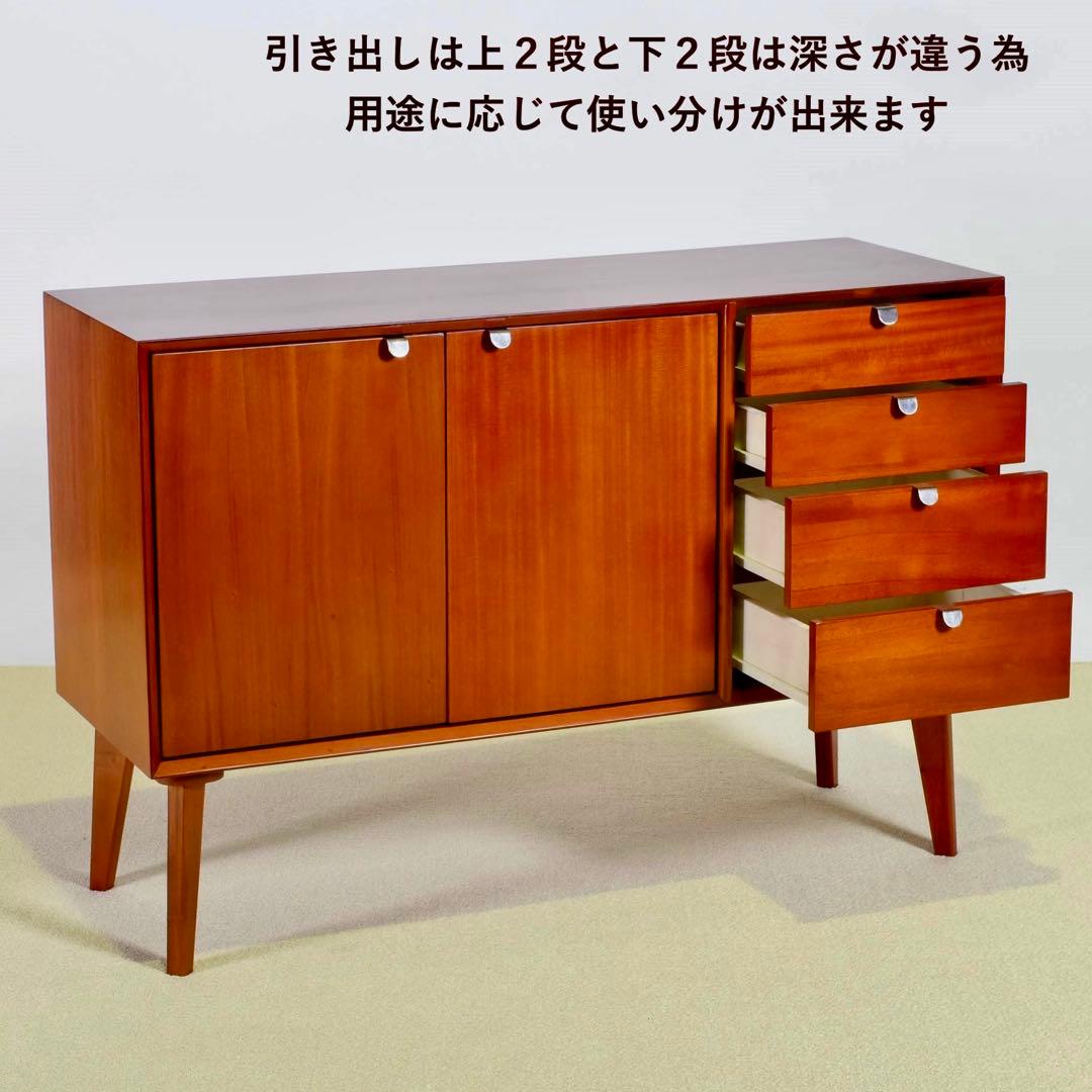 O 新品 北欧 キャビネット リビングボード 収納 本棚