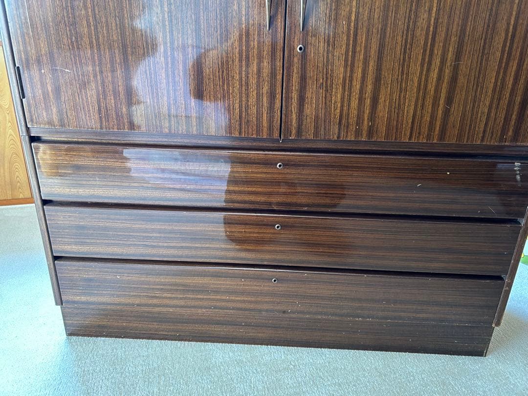 上段(小物入)中段(着物入)下段(3引出)3段組タンス