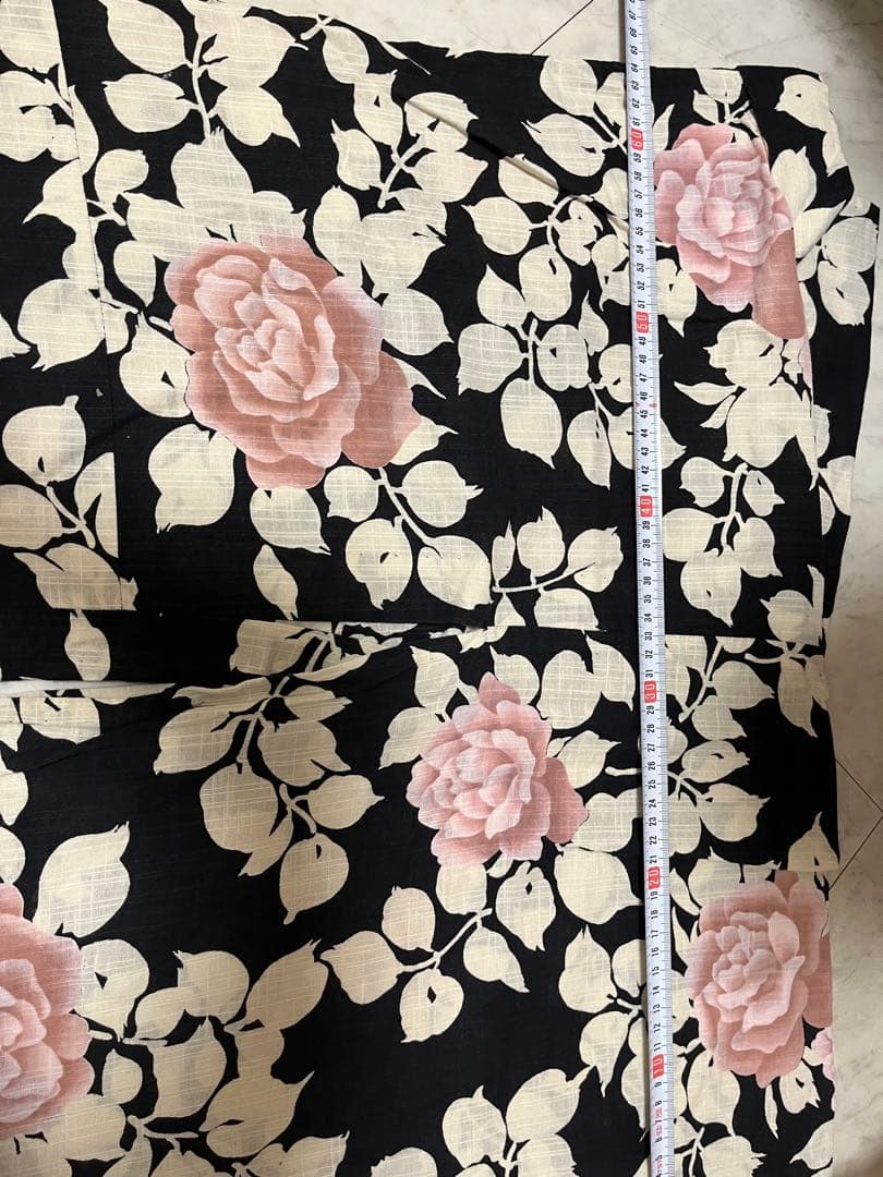 夢工房　浴衣セット　4点セット　浴衣　薔薇柄　夢工房