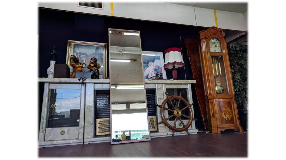 K34 新品未使用品 高さ２０２㎝ 全身ミラー 大型ミラー