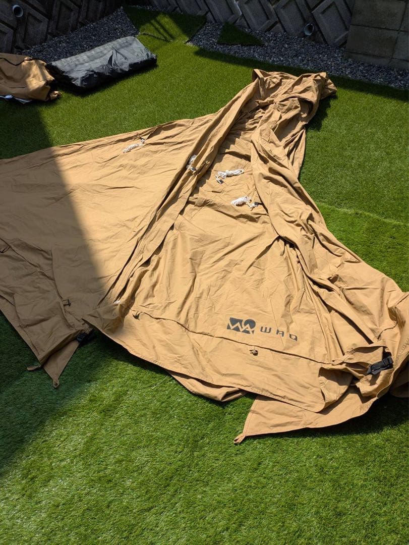 【トヨ】WAQ テント ベージュ 収納バッグ付き
