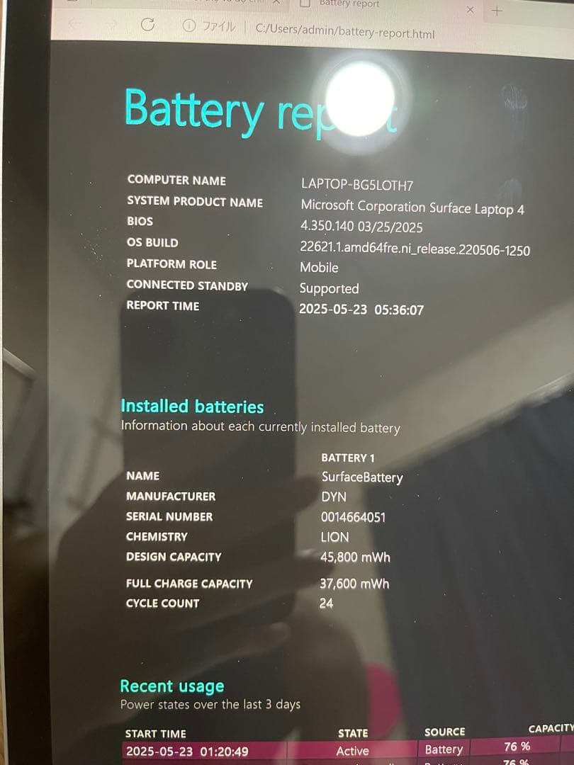 Surface Laptop 4 Ryzen7 タッチ 15インチ