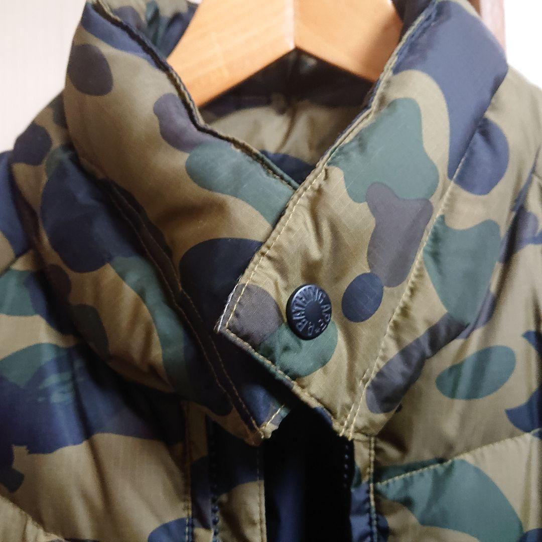 アベイシングエイプ ダウンジャケット カモフラ迷彩 S