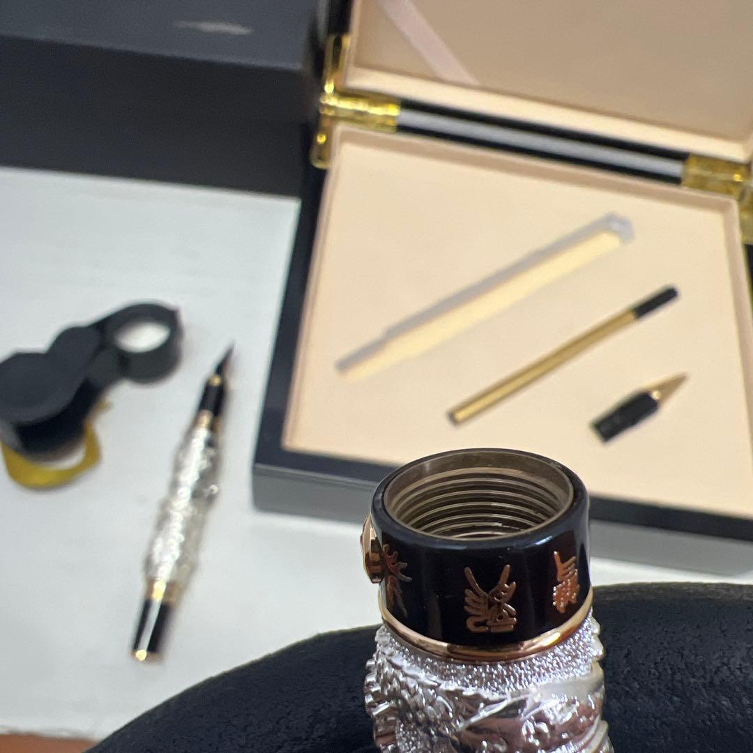 英雄（ＨＥＲＯ） ローラーボール 兼用 万年筆 木製箱付　12ｋ