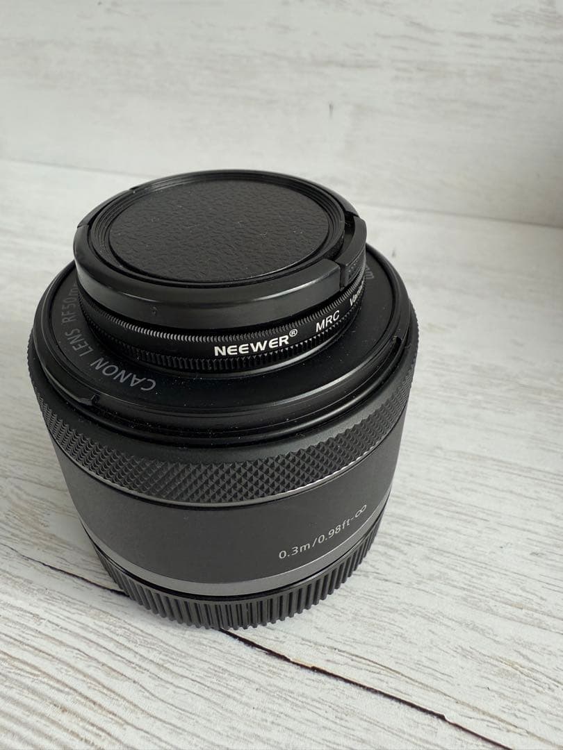 Canon RF 50mm F1.8 STM レンズ＋可変NDフィルター付き